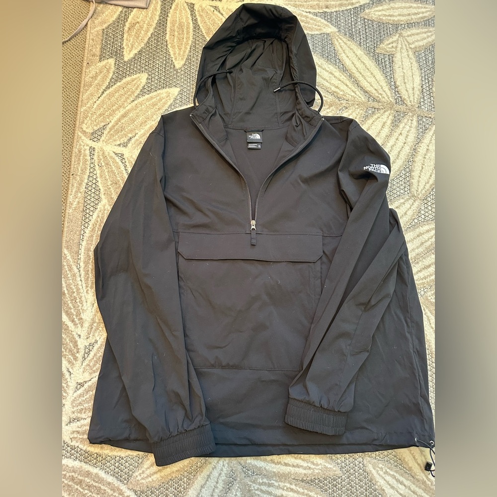 The North Face Men's Black Hooded Windbreaker Jacket XXL
